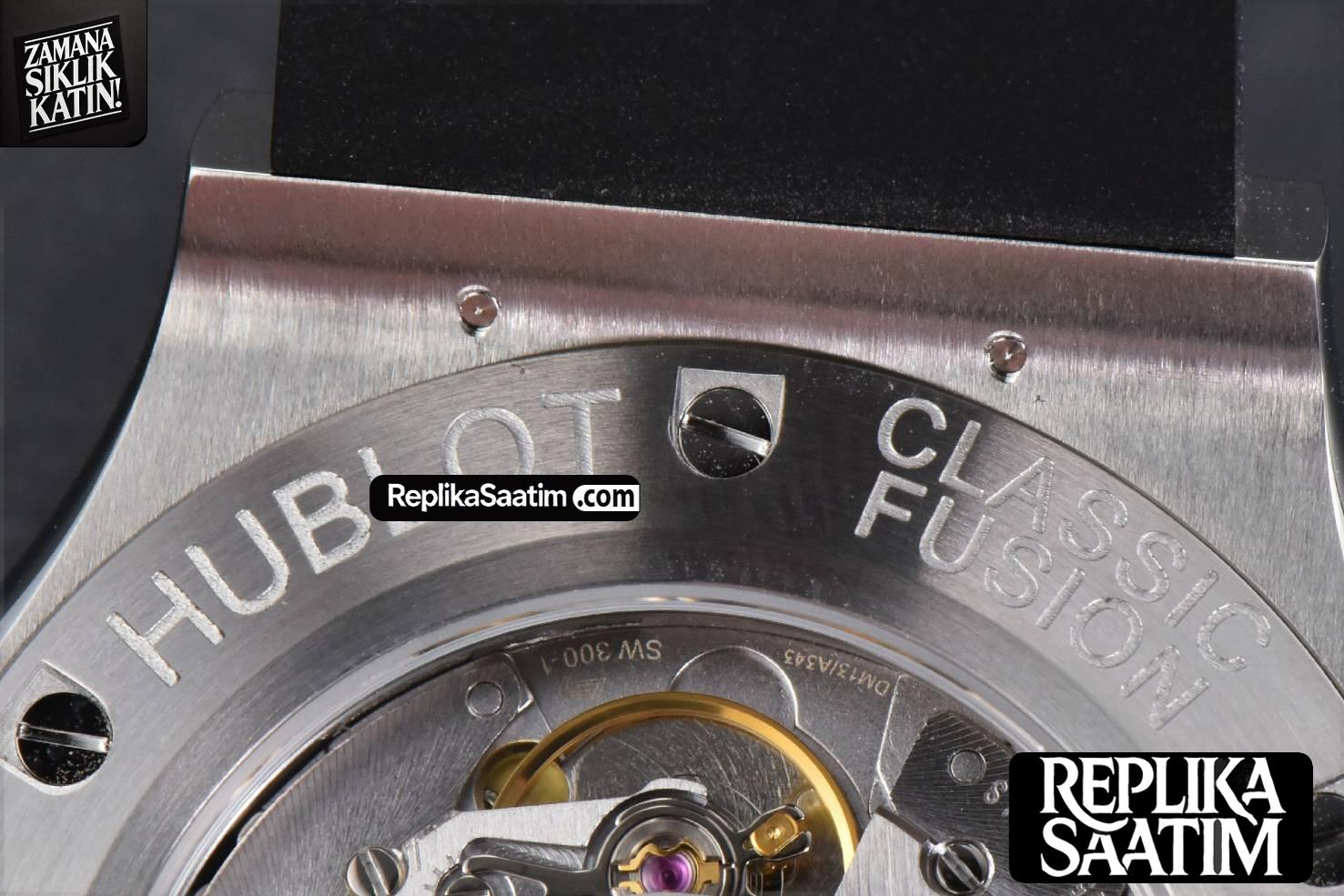 Classic Fusion 42mm RG/SS JJ+F Black Dial Black Rubber Strap A1110 -17