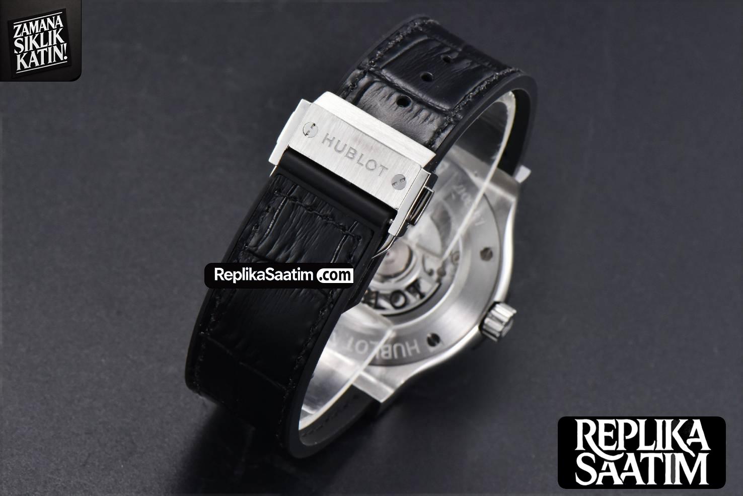 Classic Fusion 42mm SS JJ+F Black Dial Black Leather Strap A1110 -34