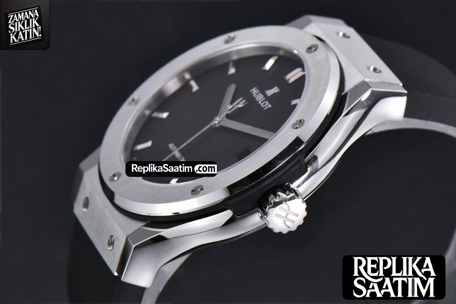 Classic Fusion 42mm SS JJ+F Gray Dial Black Rubber Strap A1110 -10