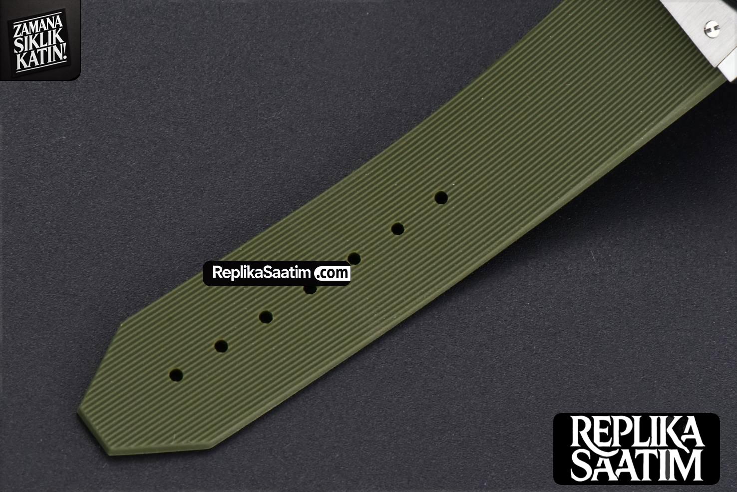 Classic Fusion 42mm SS JJ+F Green Dial Green Rubber Strap A1110 -29