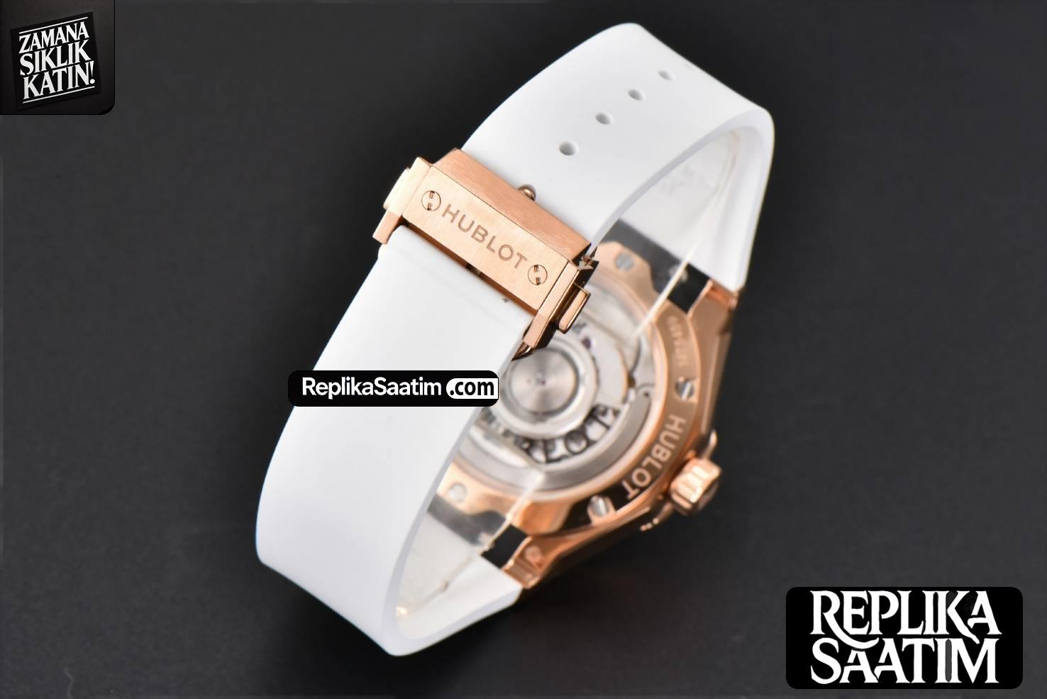 Classic Fusion Orlinski 40mm APSF RG White Faceted Dial White Rubber Strap A2892 -22