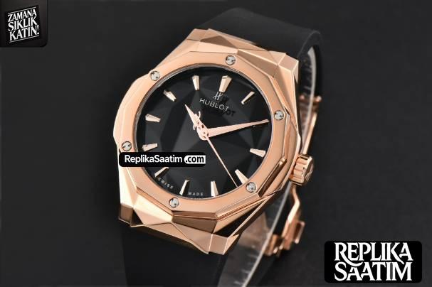 Classic Fusion Orlinski  40mm RG APSF Black Dial Black Gummy Strap A1110 -03