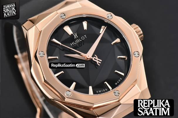 Classic Fusion Orlinski  40mm RG APSF Black Dial Black Gummy Strap A1110 -10