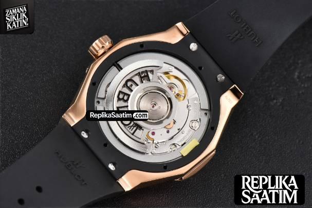 Classic Fusion Orlinski  40mm RG APSF Black Dial Black Gummy Strap A1110 -16