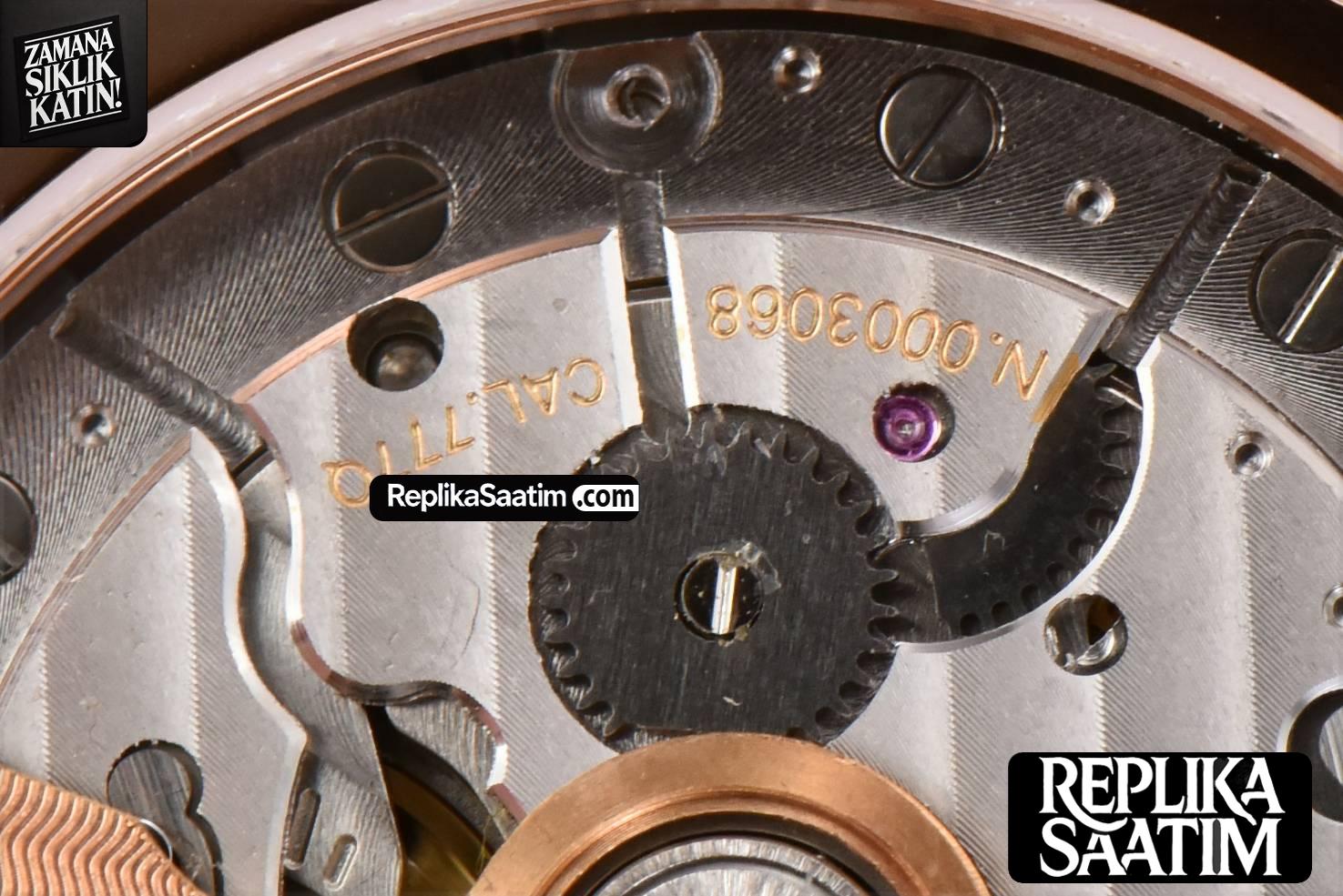 Classique 5177 38.5mm LTF RG White Dots Dial Roma Marker Brown Leather Strap MY9015 -19