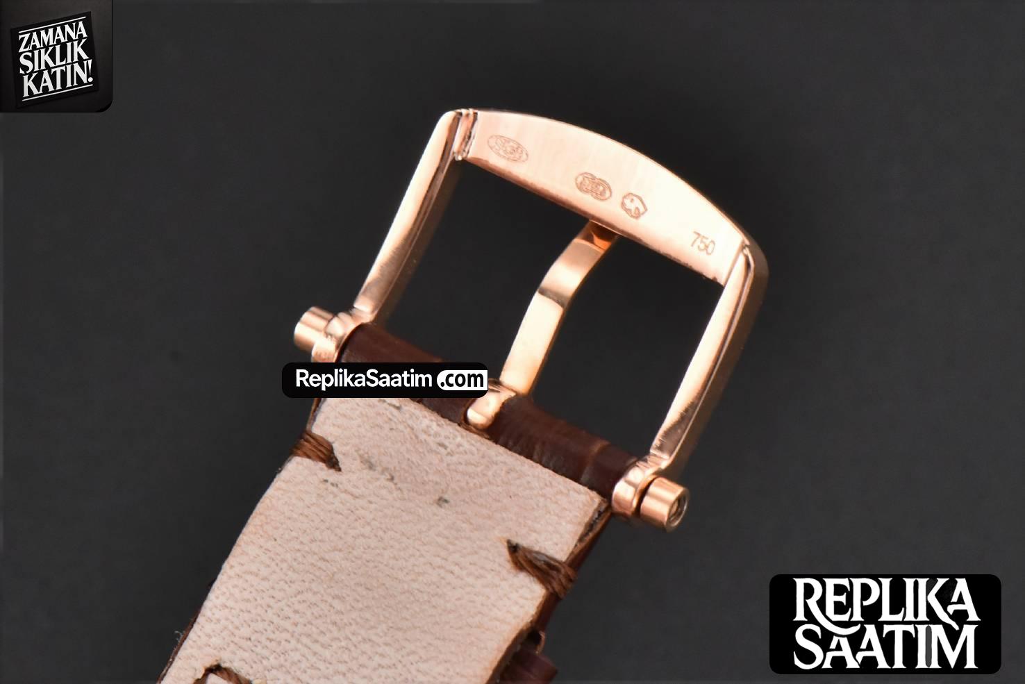 Classique 5177 38.5mm LTF RG White Dots Dial Roma Marker Brown Leather Strap MY9015 -24