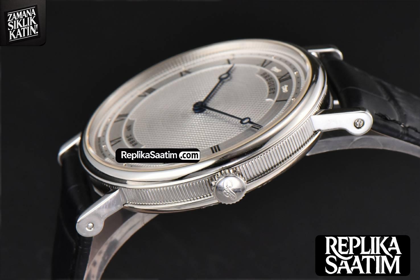 Classique 5177 38.5mm LTF White Dots Dial Roma Marker Black Leather Strap MY9015 -08