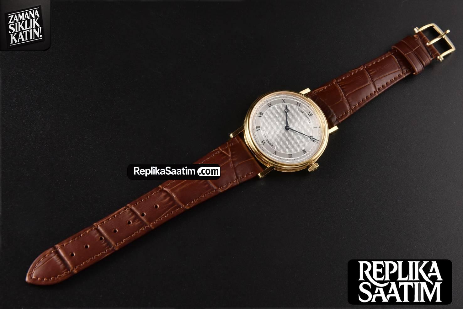 Classique 5177 38.5mm LTF YG White Dots Dial Roma Marker Brown Leather Strap MY9015 -26