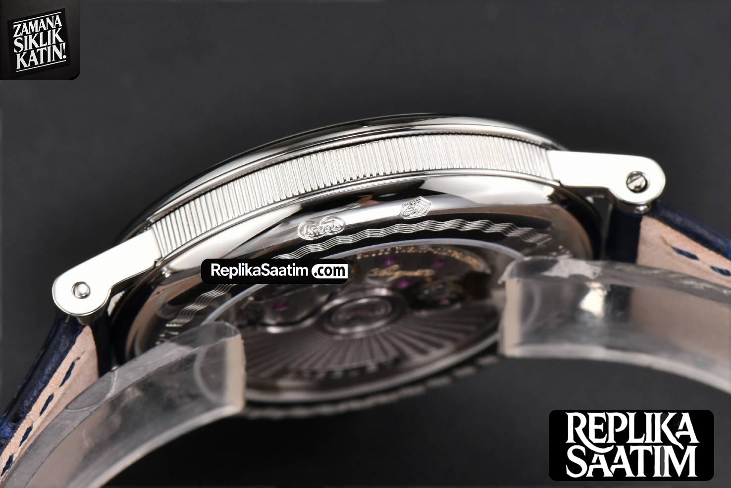 Classique 5177 40.5mm LTF Black Dial Digital Marker Blue Leather Strap MY9015 -14