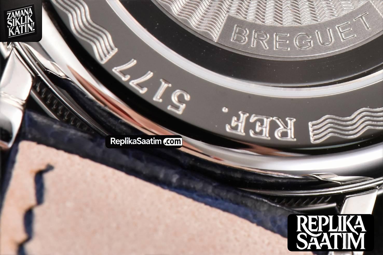 Classique 5177 40.5mm LTF Black Dial Digital Marker Blue Leather Strap MY9015 -25
