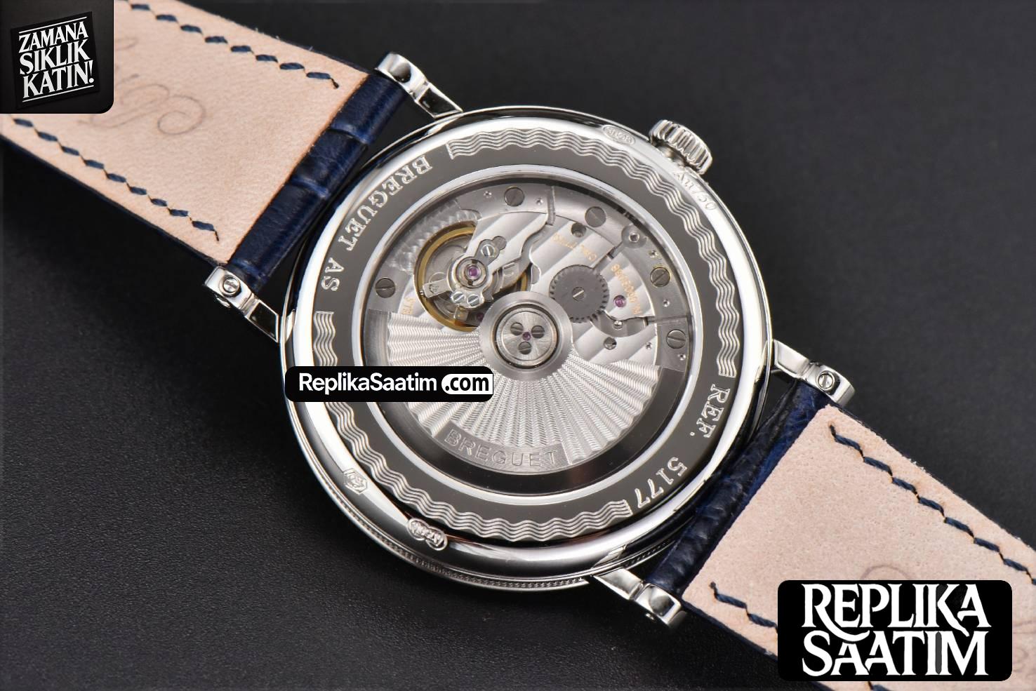 Classique 5177 40.5mm LTF White Dial Digital Marker Blue Leather Strap MY9015 -14