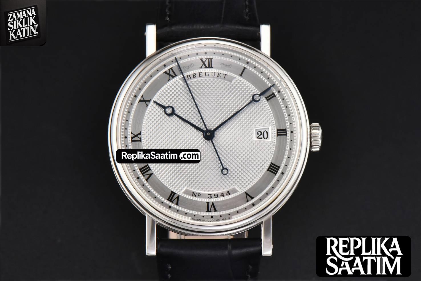 Classique 5177 40.5mm LTF White Dots Dial Roma Marker Black Leather Strap MY9015 -01