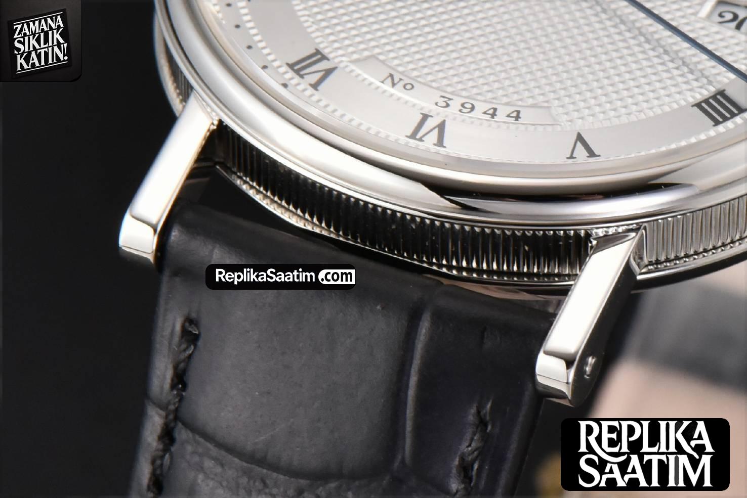 Classique 5177 40.5mm LTF White Dots Dial Roma Marker Black Leather Strap MY9015 -07