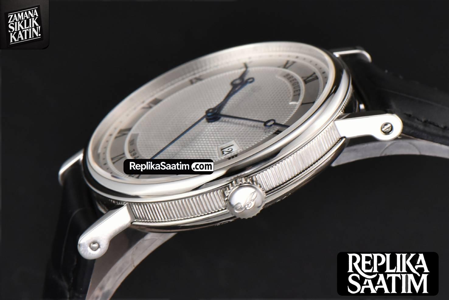 Classique 5177 40.5mm LTF White Dots Dial Roma Marker Black Leather Strap MY9015 -08