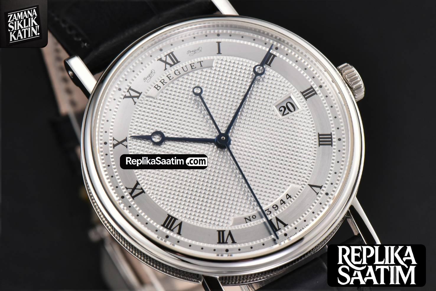 Classique 5177 40.5mm LTF White Dots Dial Roma Marker Black Leather Strap MY9015 -09