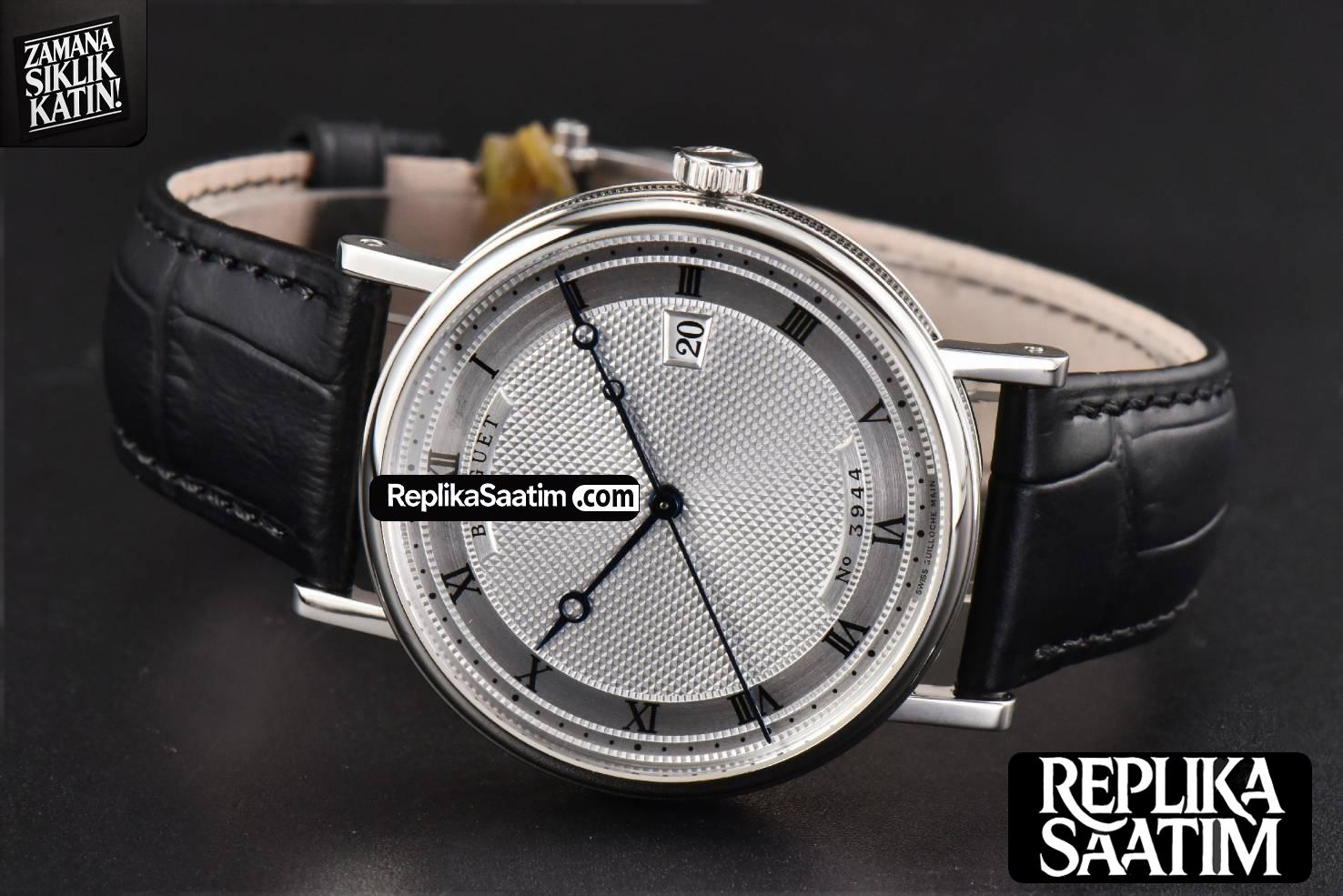 Classique 5177 40.5mm LTF White Dots Dial Roma Marker Black Leather Strap MY9015 -10
