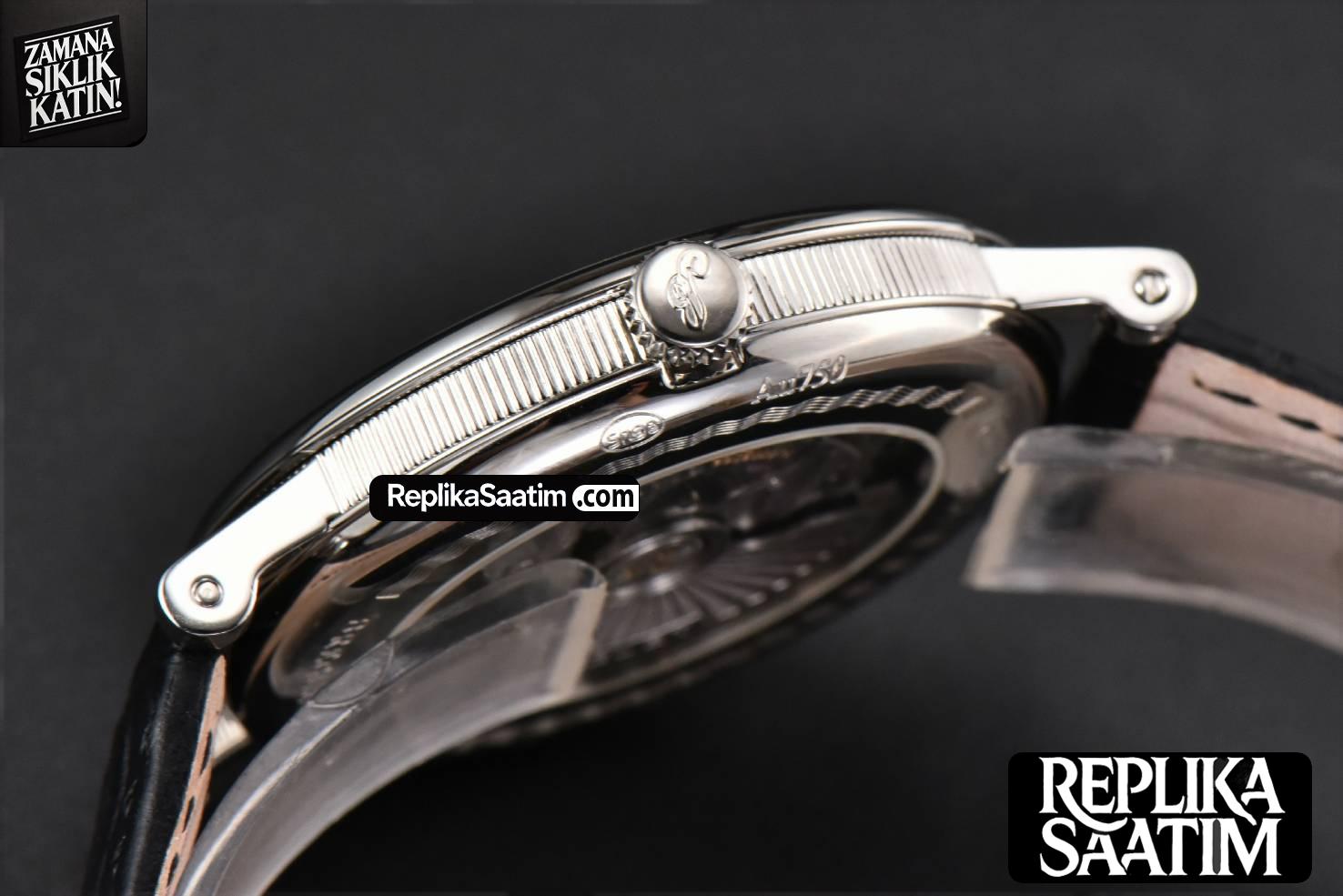 Classique 5177 40.5mm LTF White Dots Dial Roma Marker Black Leather Strap MY9015 -11