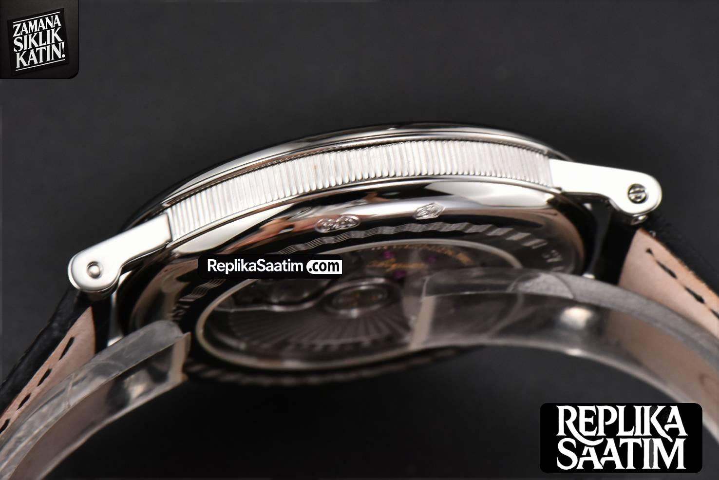 Classique 5177 40.5mm LTF White Dots Dial Roma Marker Black Leather Strap MY9015 -12