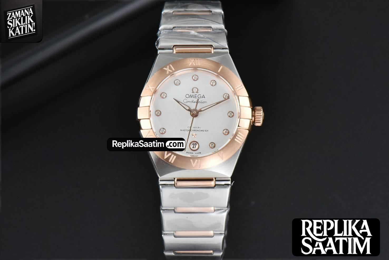 Constellation 29mm TWSF RG White Dial RG/SS Bracelet A8700 -02