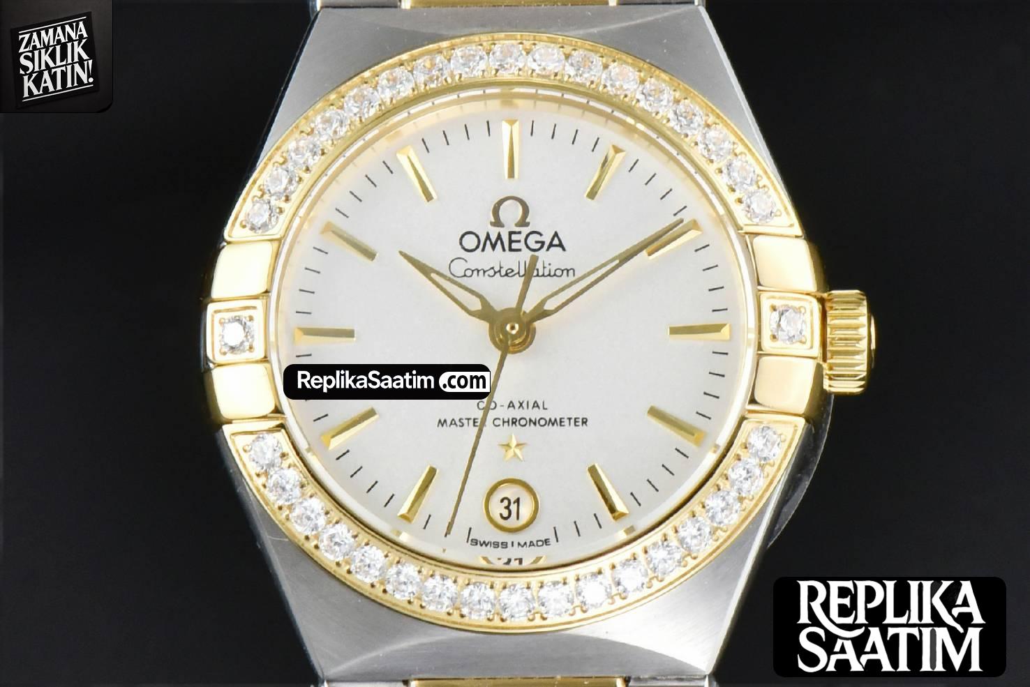 Constellation 29mm TWSF YG Diamond White Dial Stick Marker YG/SS Bracelet A8700 -01