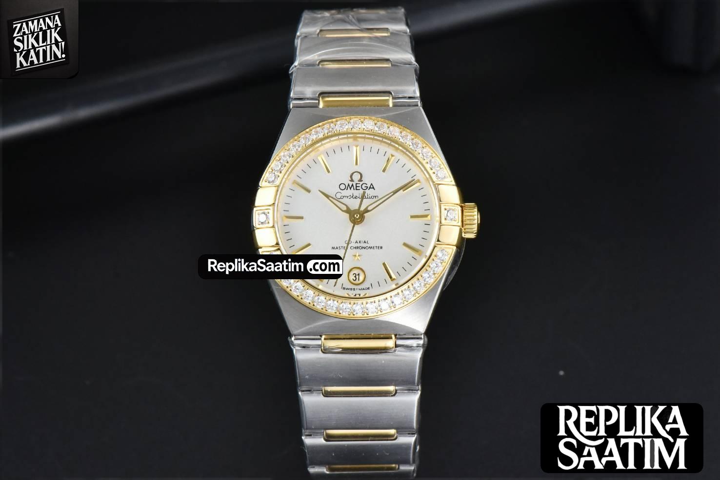 Constellation 29mm TWSF YG Diamond White Dial Stick Marker YG/SS Bracelet A8700 -02