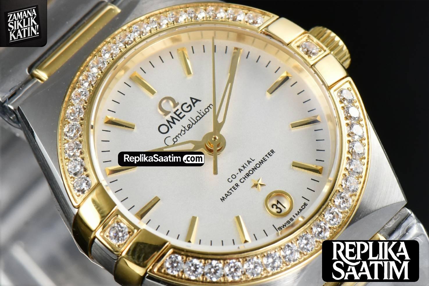 Constellation 29mm TWSF YG Diamond White Dial Stick Marker YG/SS Bracelet A8700 -07
