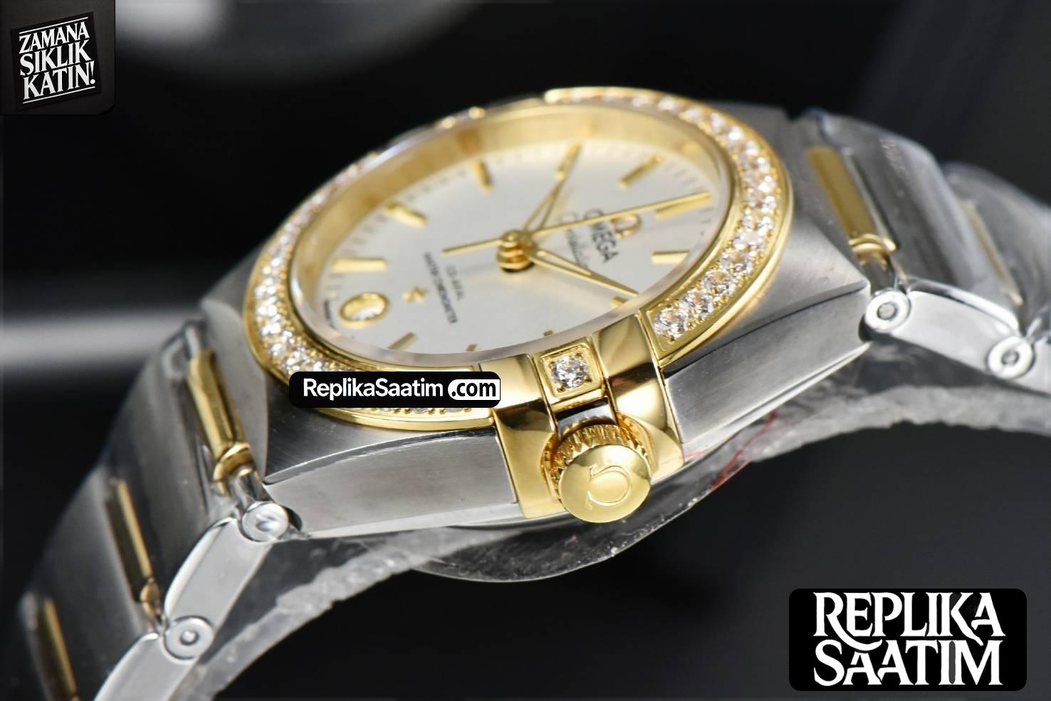 Constellation 29mm TWSF YG Diamond White Dial Stick Marker YG/SS Bracelet A8700 -08