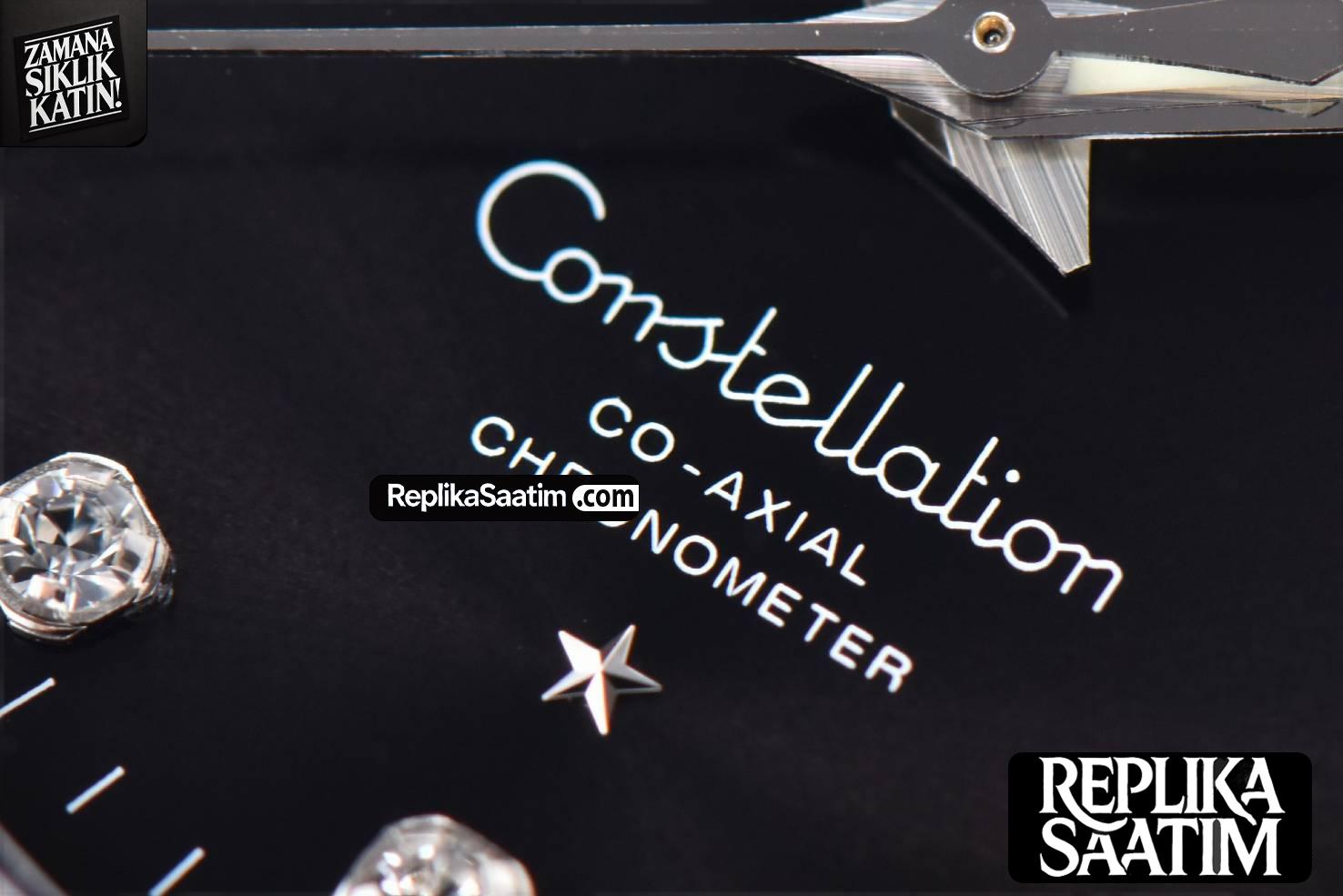 Constellation 38mm SS VSF Black Dial Diamond Markers on SS Bracelet A8500 Super Clone -08