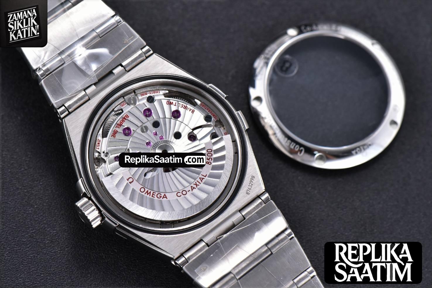 Constellation 38mm SS VSF Black Dial Diamond Markers on SS Bracelet A8500 Super Clone -14