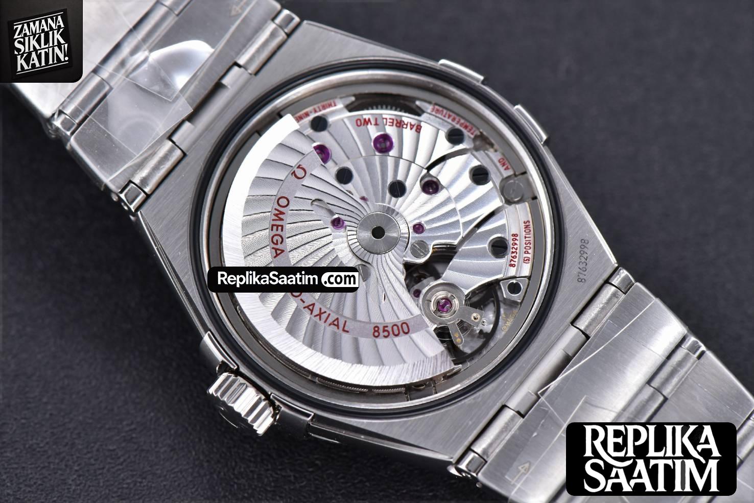 Constellation 38mm SS VSF Black Dial Diamond Markers on SS Bracelet A8500 Super Clone -16