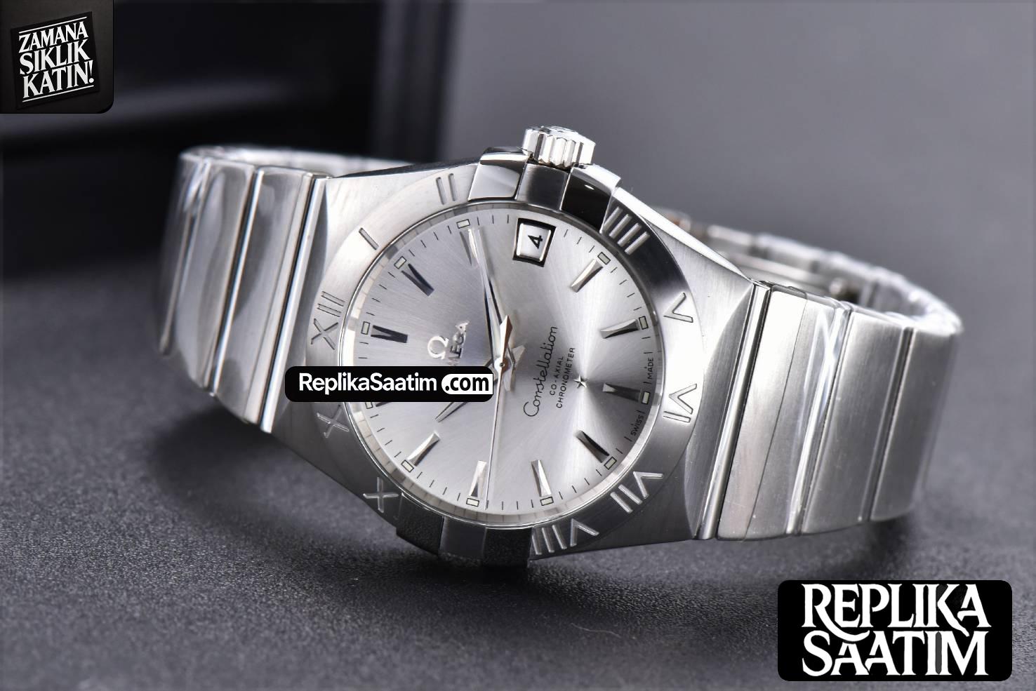 Constellation 38mm SS VSF Silver Dial Stick Markers on SS Bracelet A8500 Super Clone -13