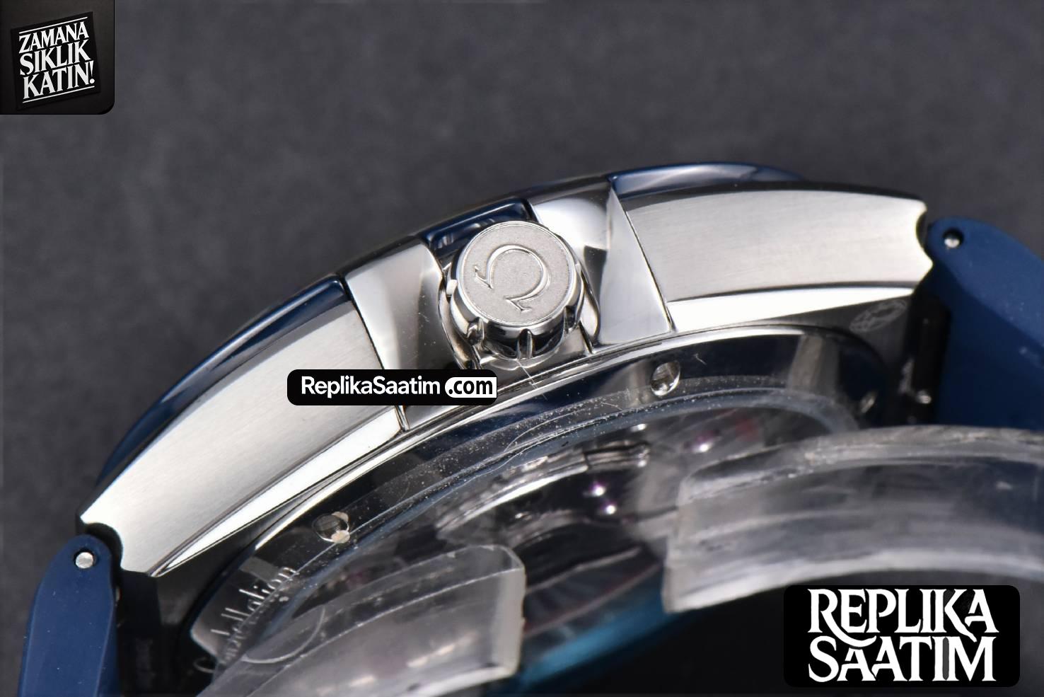 Constellation 41mm VSF Blue Ceramic Blue Dial Blue Gummy Strap A8900 -12