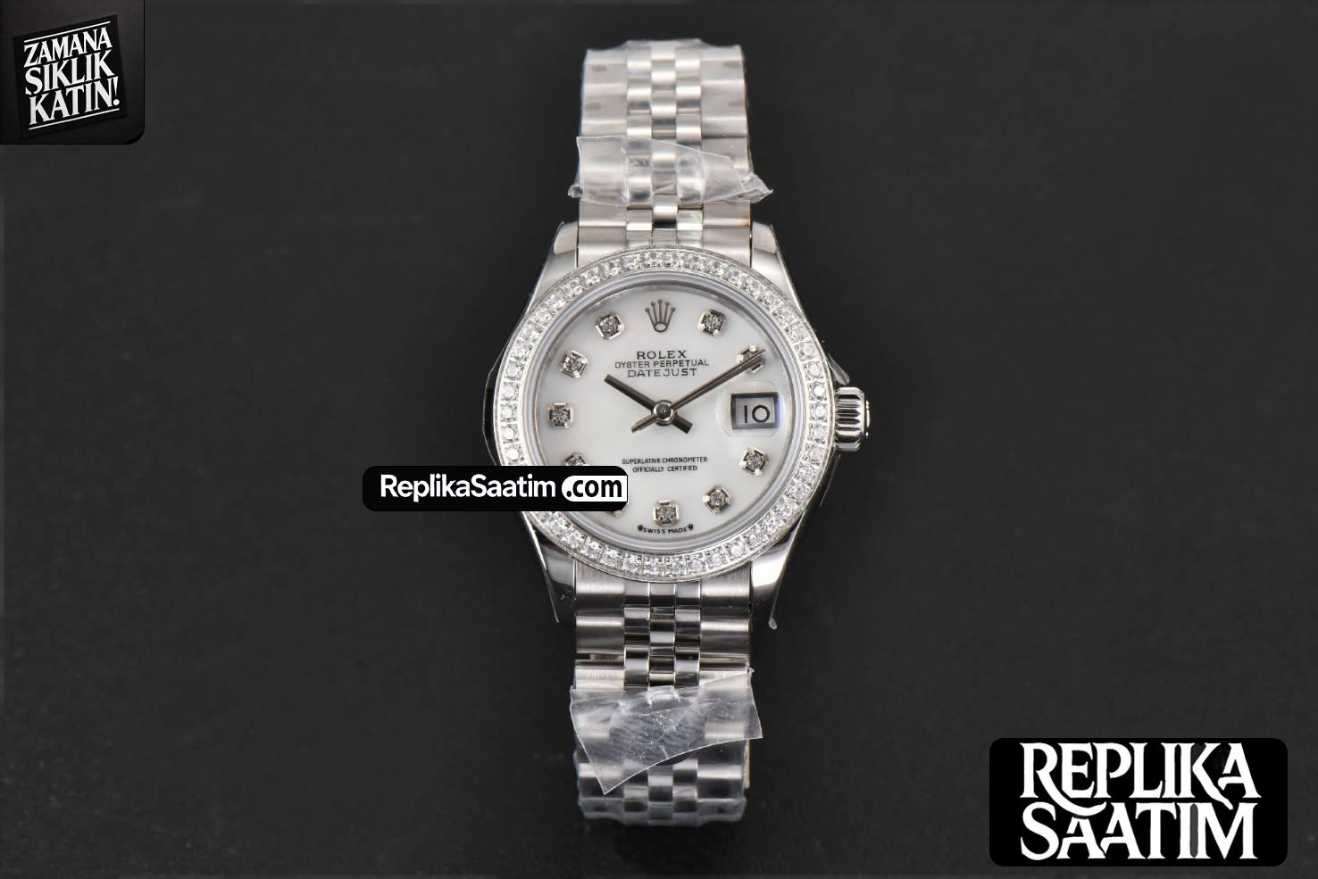 DateJust 28MM Ladies WF Diamond MOP Dial Diamond Marker Jubilee Bracelet A2236 -02