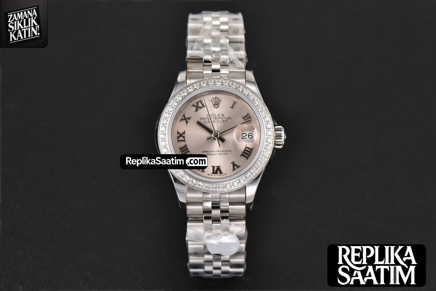 DateJust 28MM Ladies WF Diamond Silver Dial Roma Marker Jubilee Bracelet A2236 -02