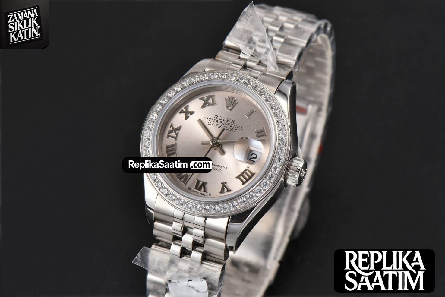 DateJust 28MM Ladies WF Diamond Silver Dial Roma Marker Jubilee Bracelet A2236 -04