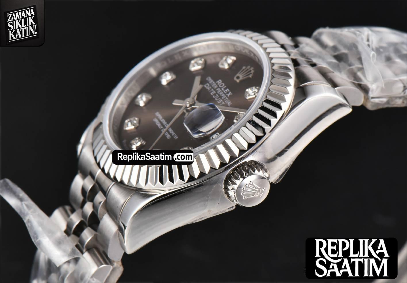 DateJust 28MM Ladies WF Gray Dial Diamond Marker Jubilee Bracelet A2236 -10