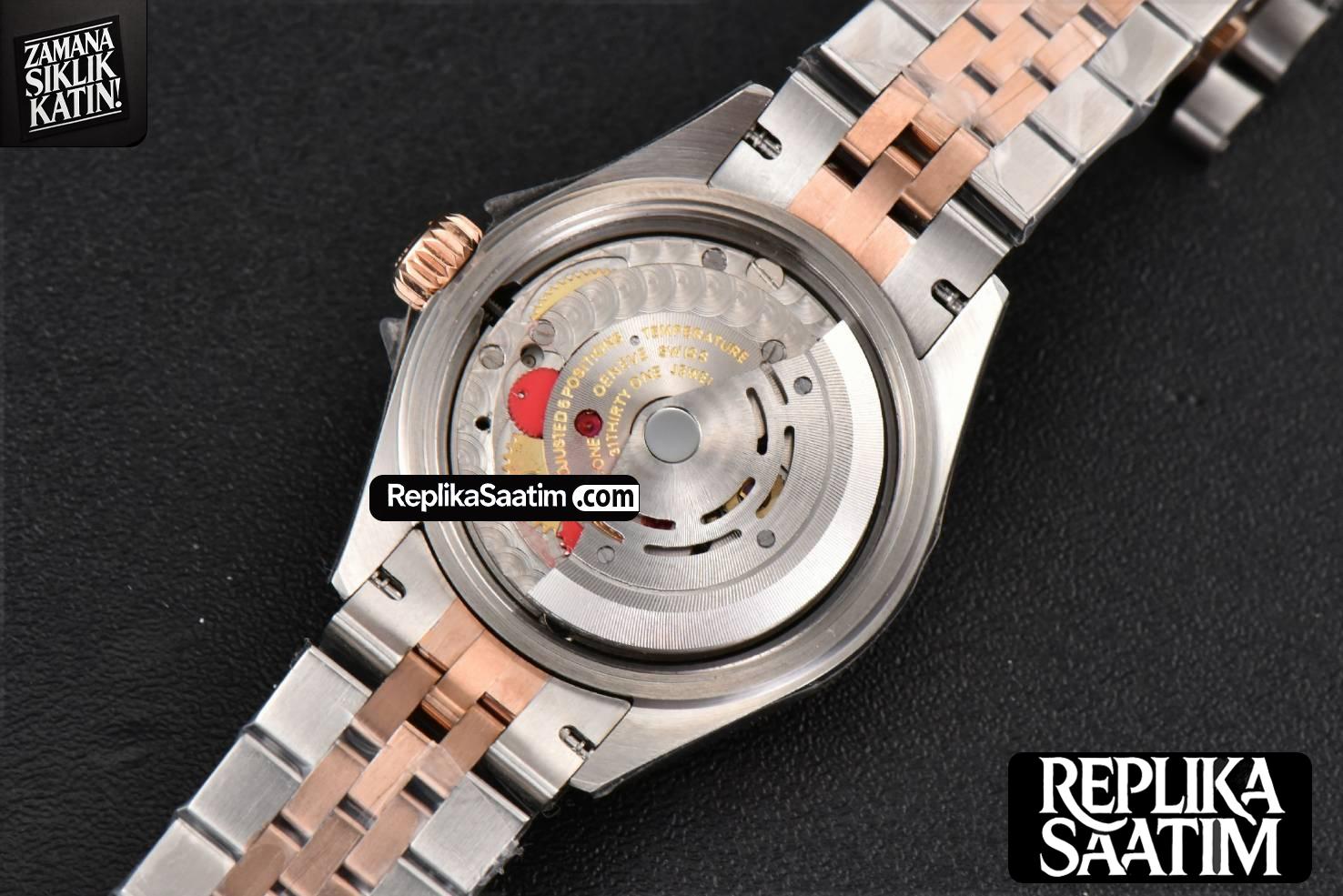 DateJust 28MM Ladies WF RG/SS Brown Dial Diamond Marker Jubilee Bracelet A2236 -21