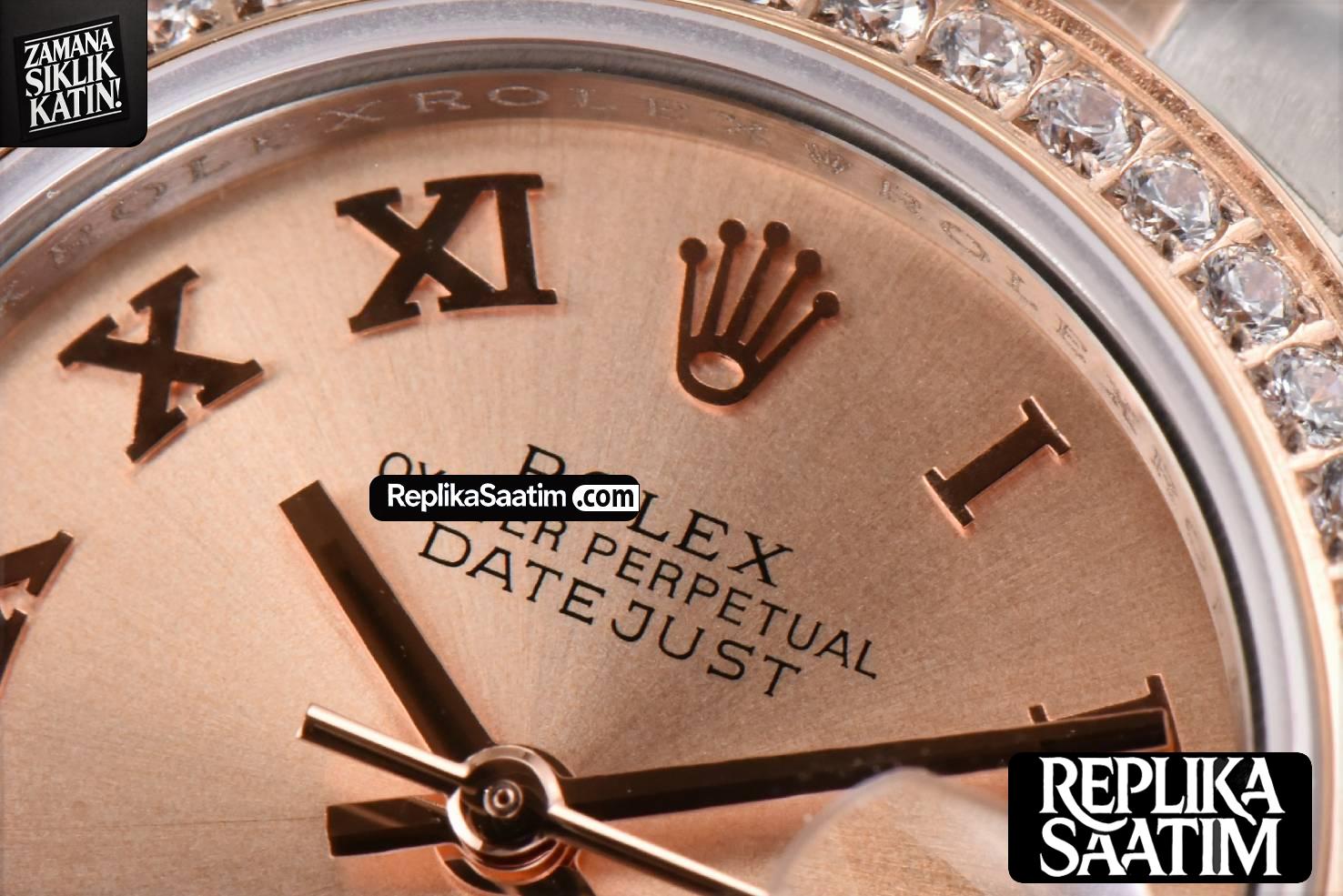 DateJust 28MM Ladies WF RG/SS Diamond RG Dial Roma Marker Jubilee Bracelet A2236 -05