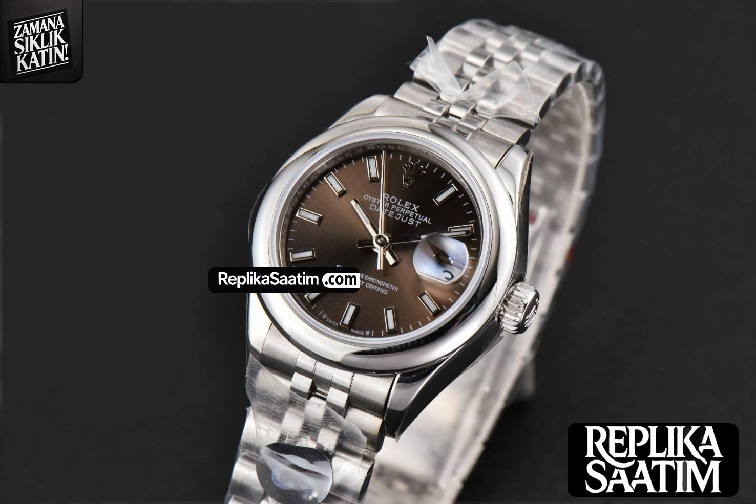 DateJust 28MM Ladies WF Smooth Bezel Gray Dial Jubilee Bracelet A2236 -04