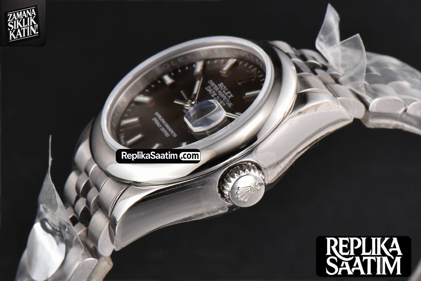 DateJust 28MM Ladies WF Smooth Bezel Gray Dial Jubilee Bracelet A2236 -11