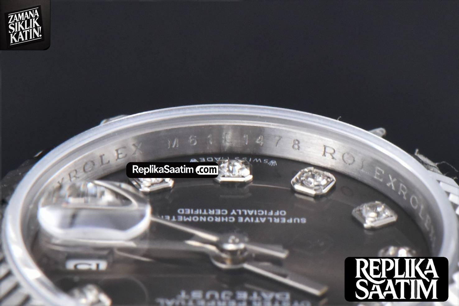 DateJust 28MM WF Gray Dial Diamond Marker Jubilee Bracelet A2671 -08