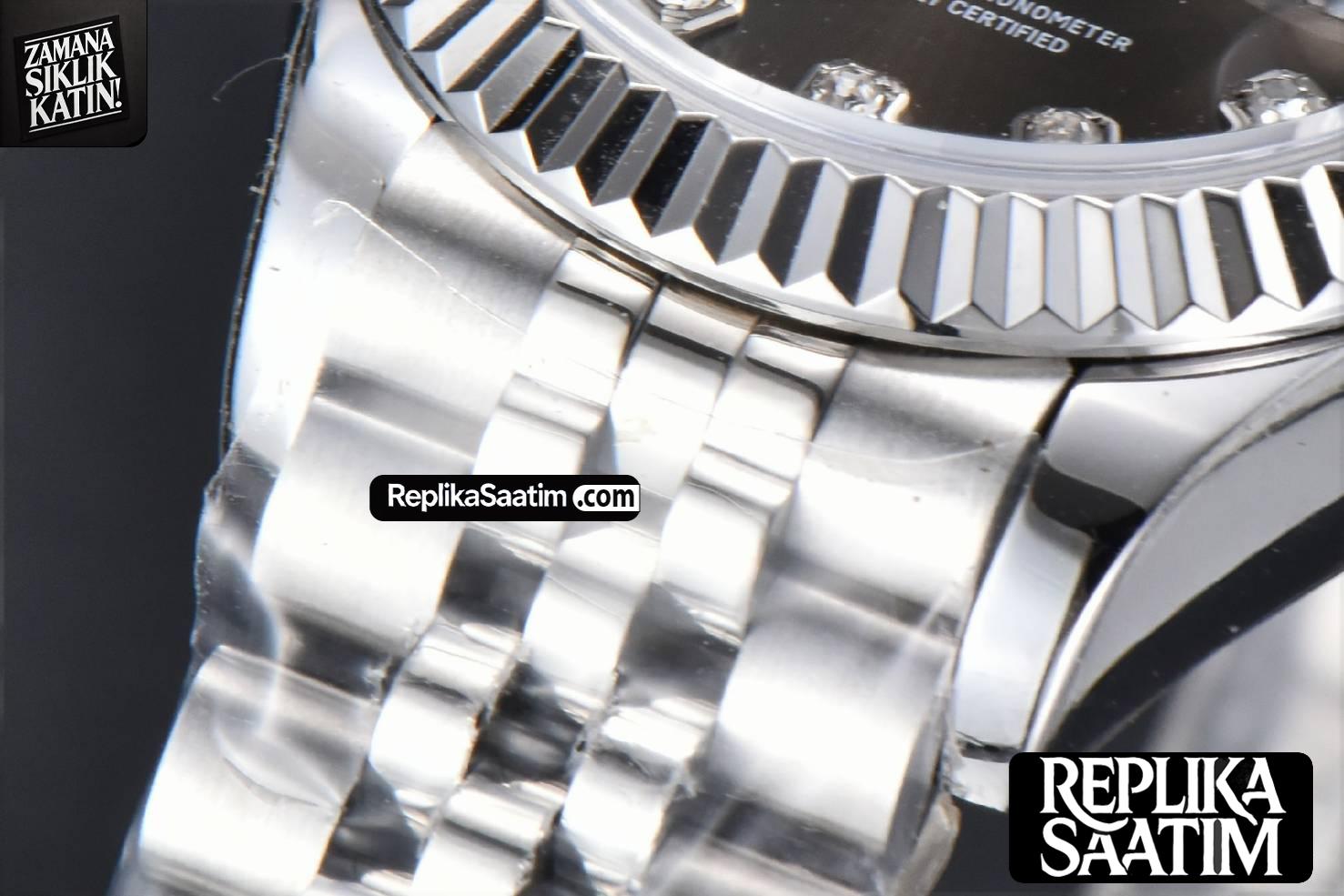DateJust 28MM WF Gray Dial Diamond Marker Jubilee Bracelet A2671 -11