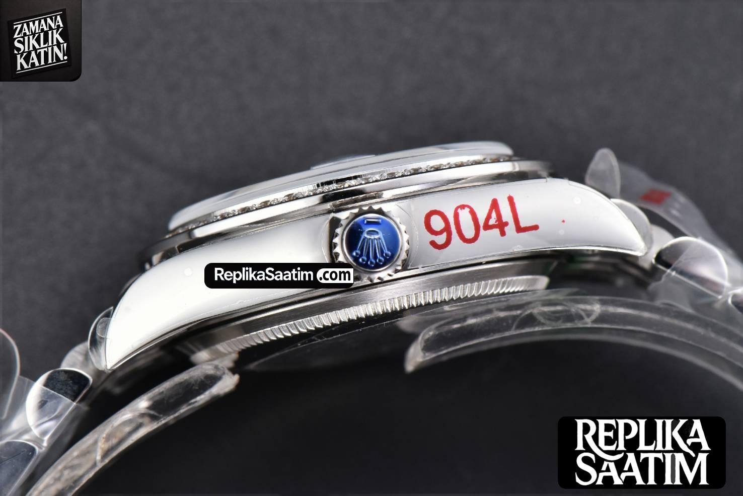 DateJust 31MM 904L GMF Diamond Bezel Blue Flowers Dial Jubilee Bracelet A2824 -16