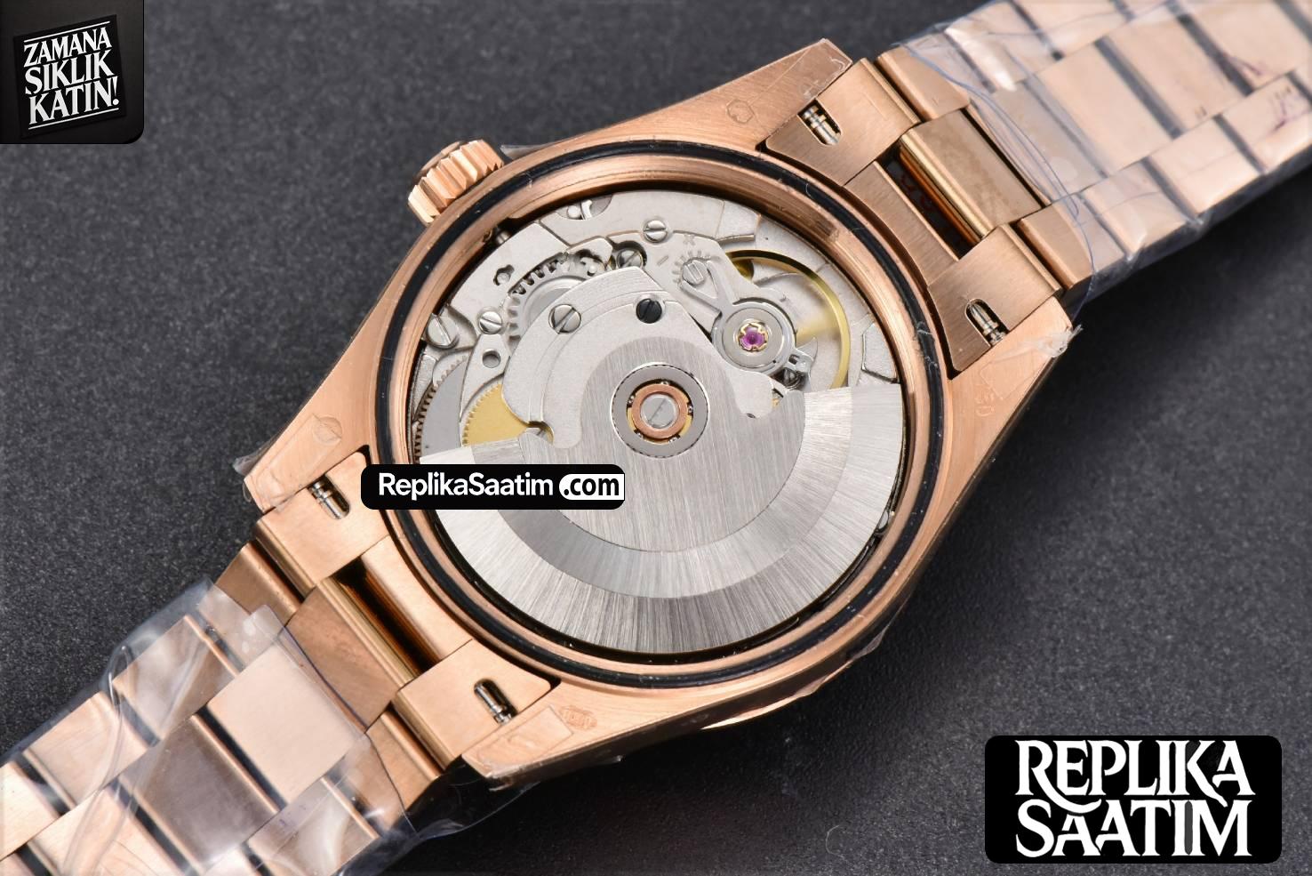 DateJust 31MM 904L RG GMF Diamond Bezel Silver Flowers Dial President Bracelet A2824 -19