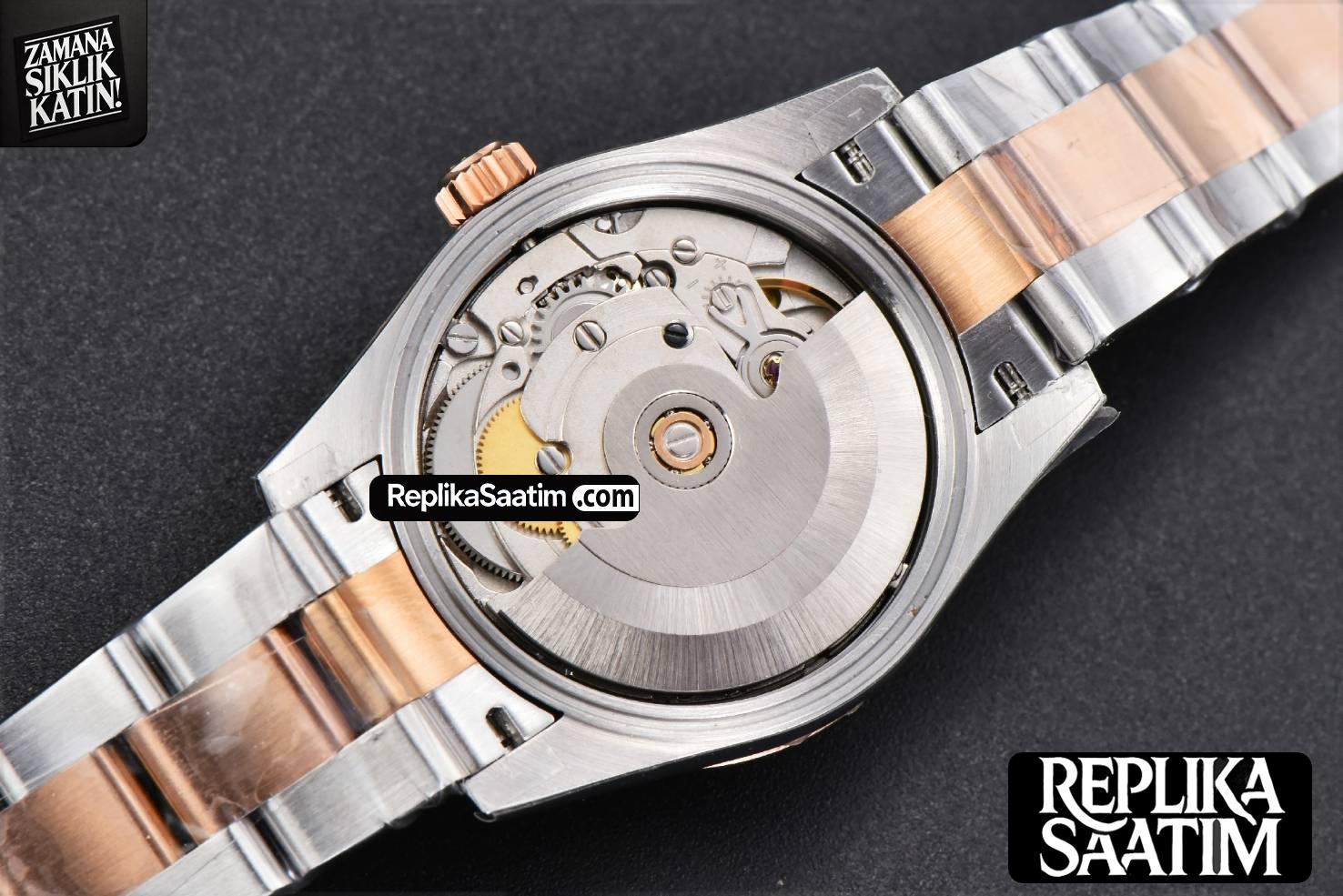 DateJust 31MM 904L RG/SS GMF Fluted Bezel Silver Flowers Dial Oyster Bracelet A2824 -21
