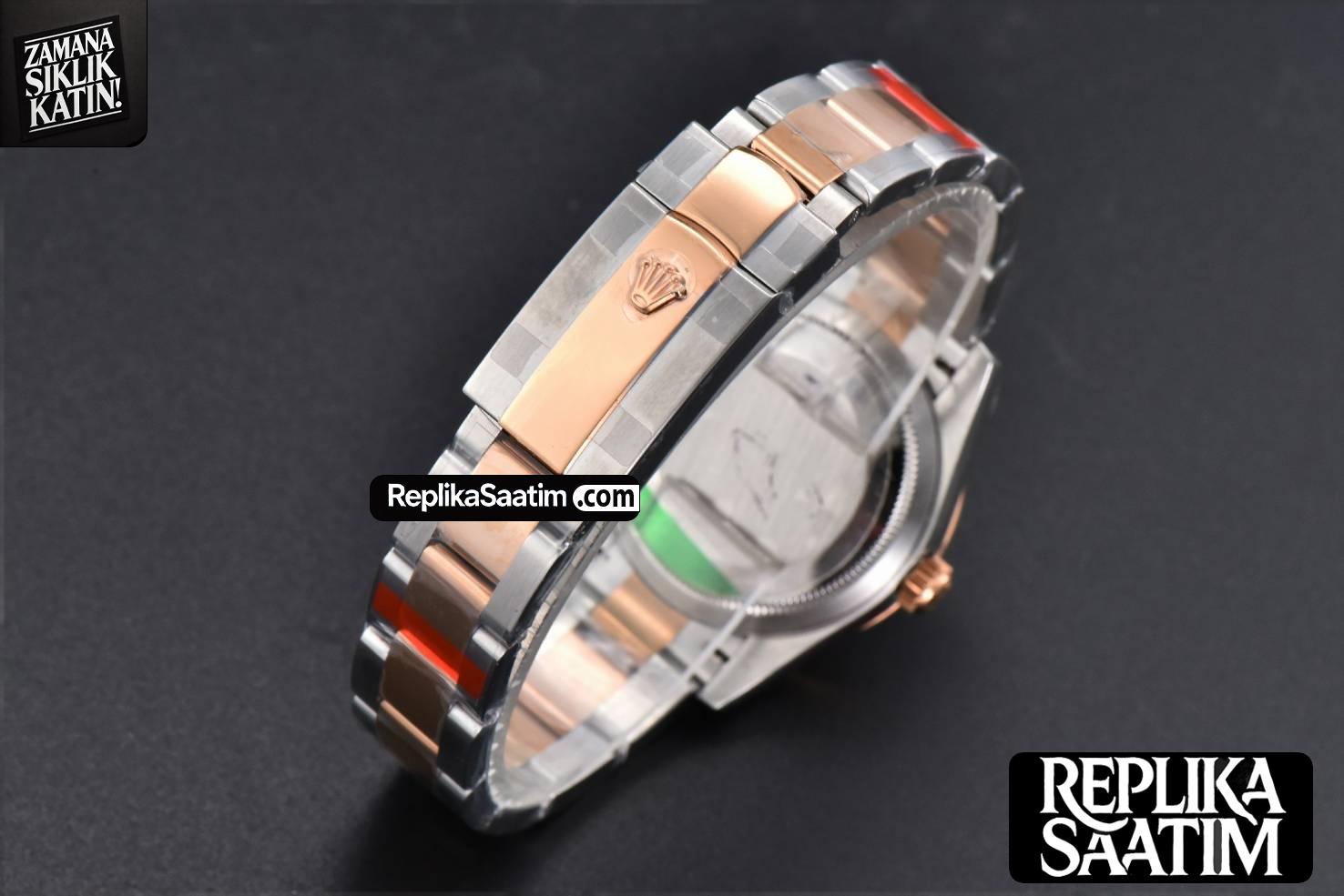 DateJust 31MM 904L RG/SS GMF Fluted Bezel Silver Flowers Dial Oyster Bracelet A2824 -33