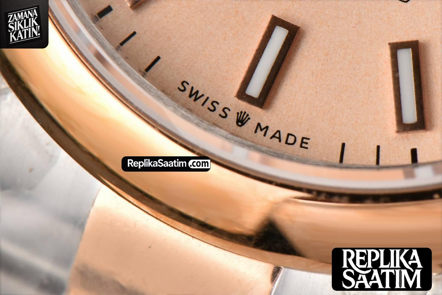DateJust 31MM Ladies 904L RG/SS WF Smooth RG Dial Roma Marker Oyster Bracelet A2671 -06