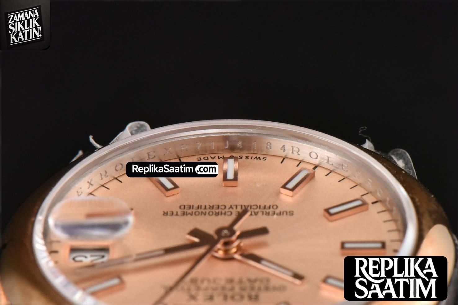 DateJust 31MM Ladies 904L RG/SS WF Smooth RG Dial Roma Marker Oyster Bracelet A2671 -13