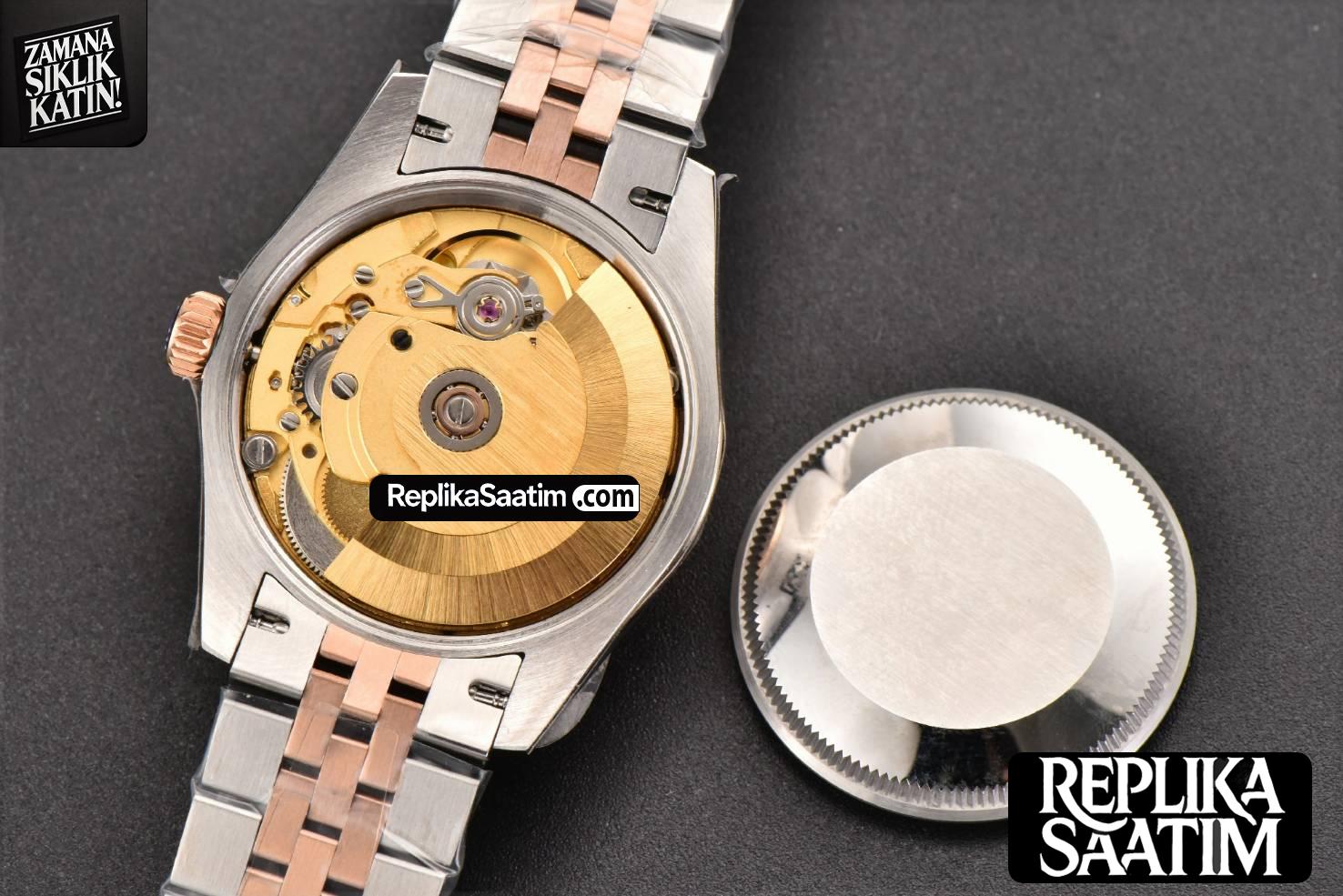 DateJust 31MM Ladies 904L RG/SS WF Smooth Silver Flowers Dial Oyster Bracelet A2671 -20