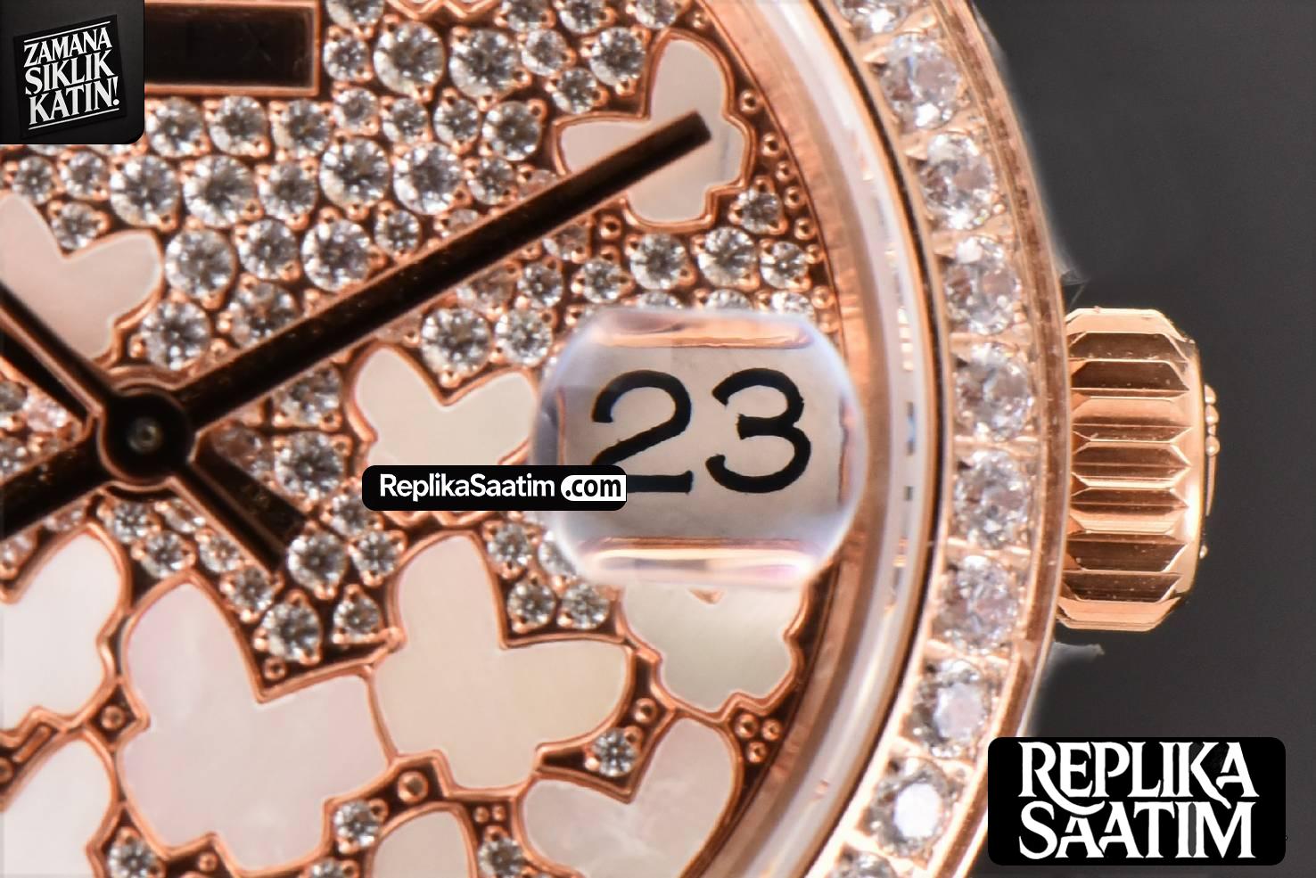 DateJust 31MM Ladies 904L RG WF Diamond Butterfly Dial Oyster Bracelet A2671 -06